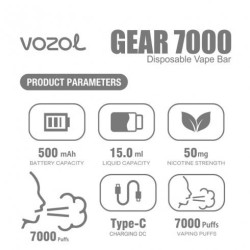 Vozol Gear 7000 Disposable Tangerine Michelia